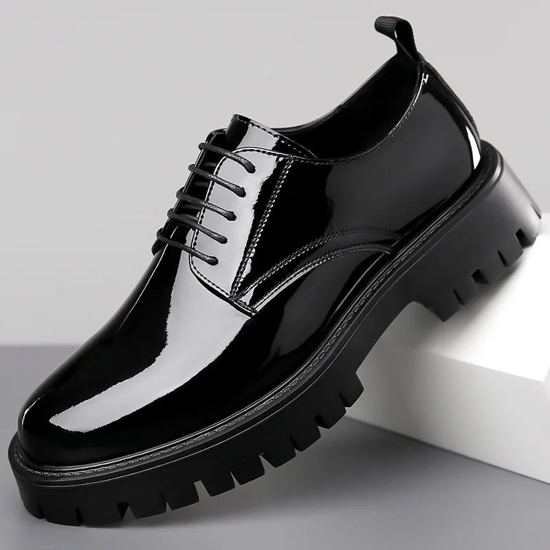 Black Polished Leather Shoes