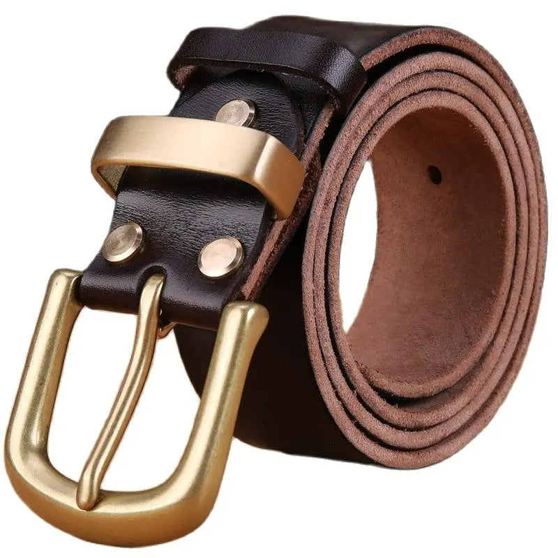Premium Dark Brown Leather Belt