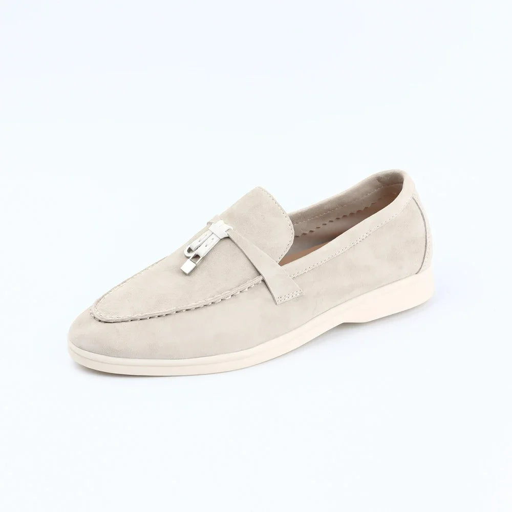 Tobacco-Toned Suede Moccasins
