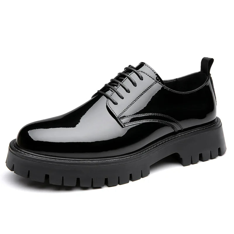 Black Polished Leather Shoes