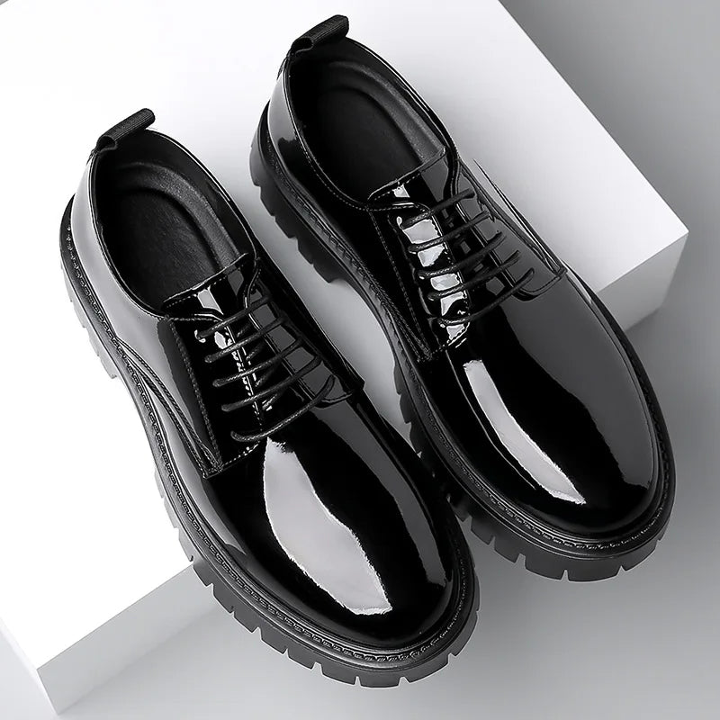 Black Polished Leather Shoes