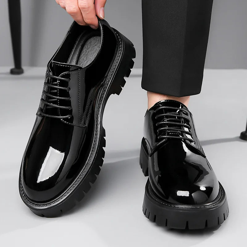 Black Polished Leather Shoes