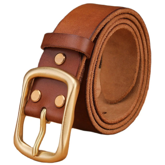 Classic Style Brown Leather Belt