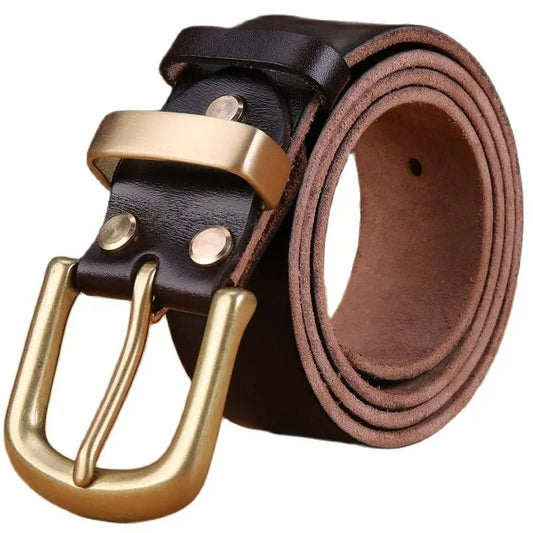 Premium Dark Brown Leather Belt